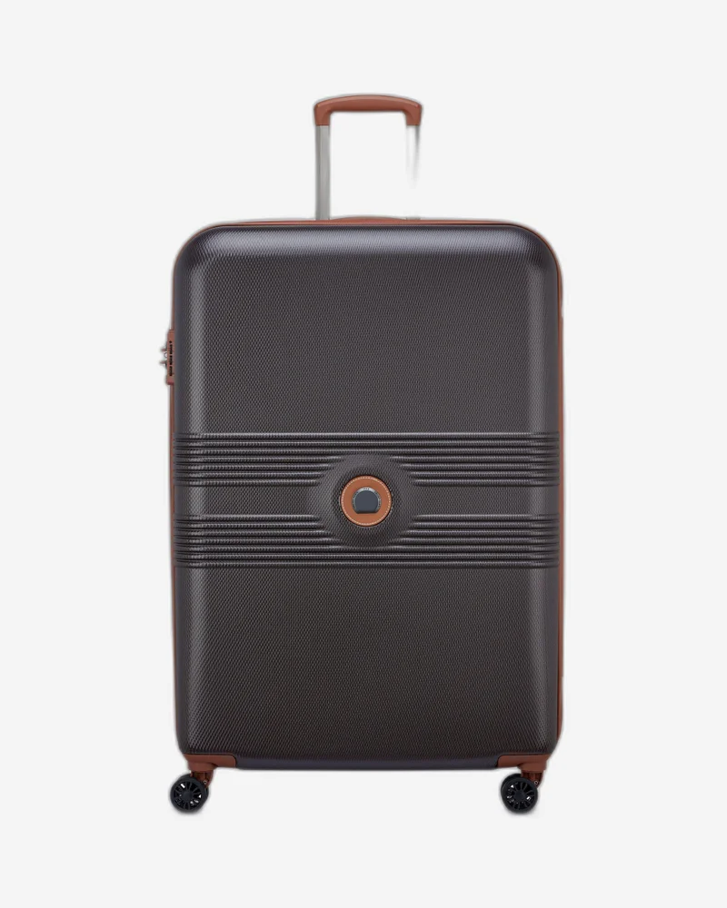 DELSEY Paris flanerie se 82 cm 4 double wheeled expandable hardside check-in luggage trolley case - chocolate